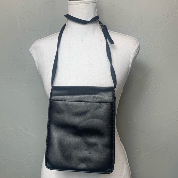 Handbags - Women’s Black Leather Crossbody Bag Purse - SOLD IN LIVE SHOW